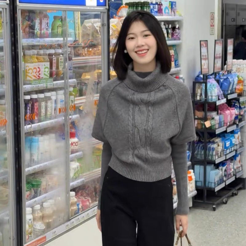 Autumn and winter bottoming shirt twist sweater 2pcs set