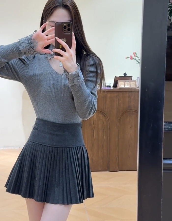 Inside the ride long sleeve sweater half high collar tops