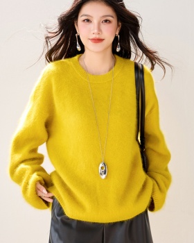 Lazy Korean style tops pullover thermal sweater for women