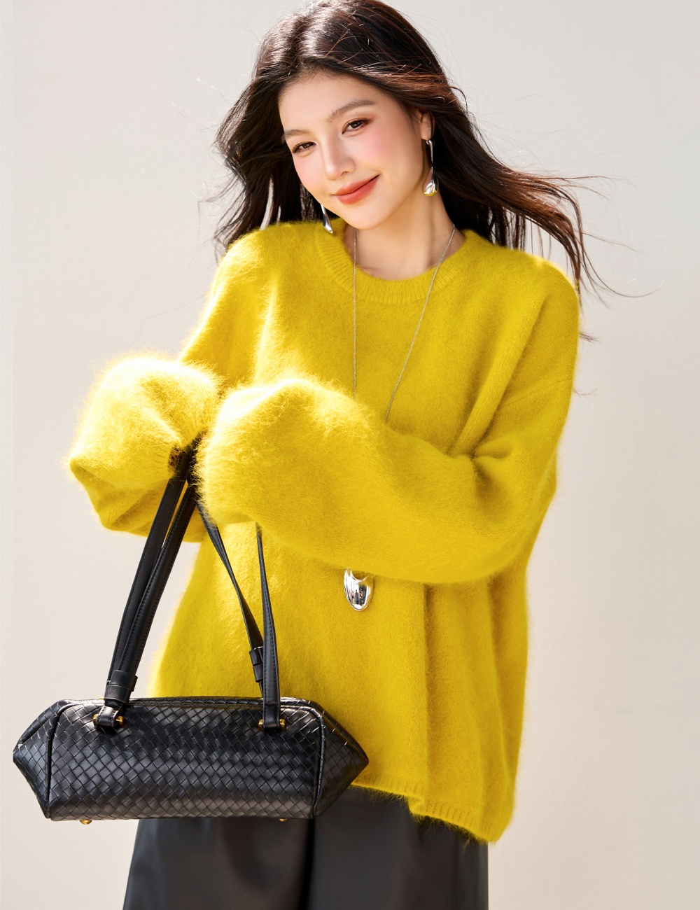 Lazy Korean style tops pullover thermal sweater for women