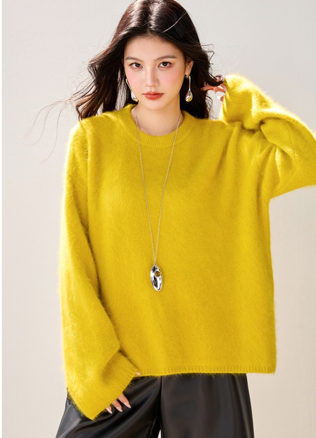 Lazy Korean style tops pullover thermal sweater for women