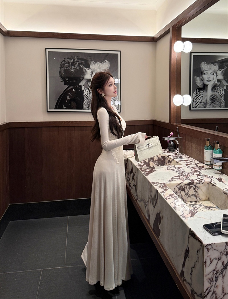 Slim sexy dress retro pinched waist shawl 2pcs set for women