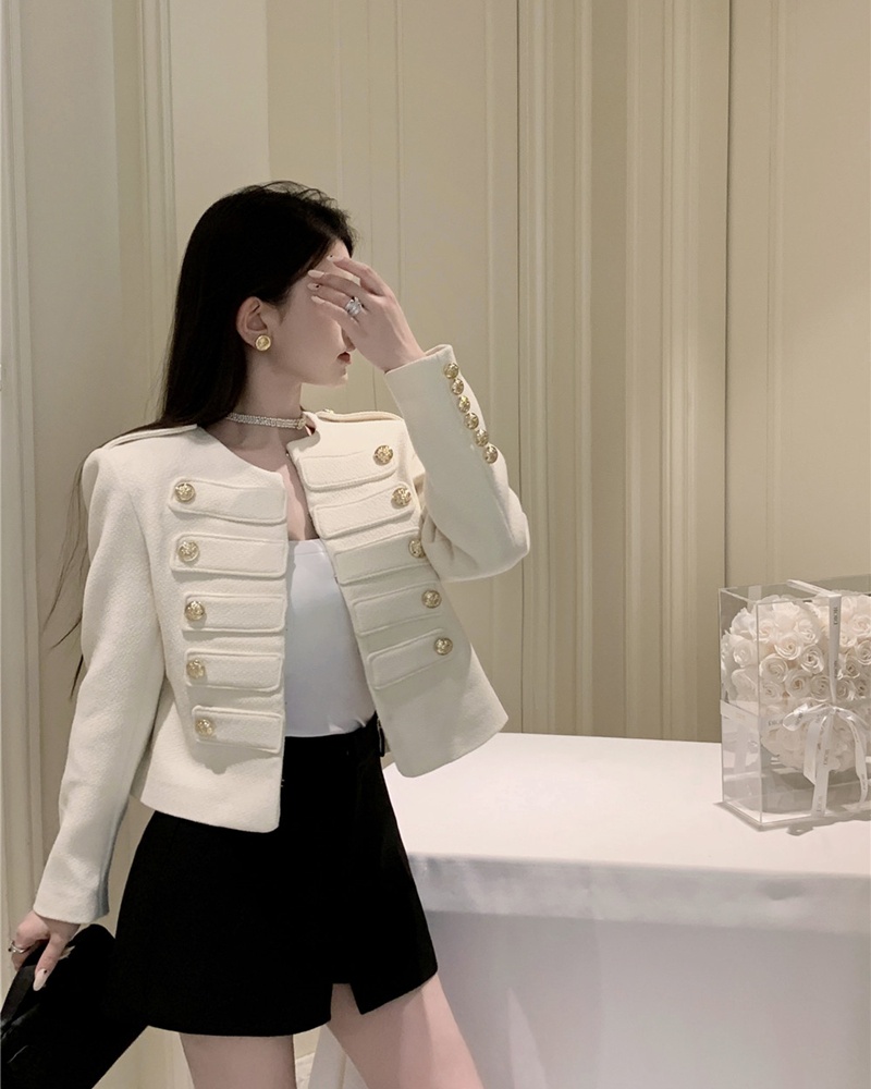 Shoulder pads chanelstyle refinement jacket for women