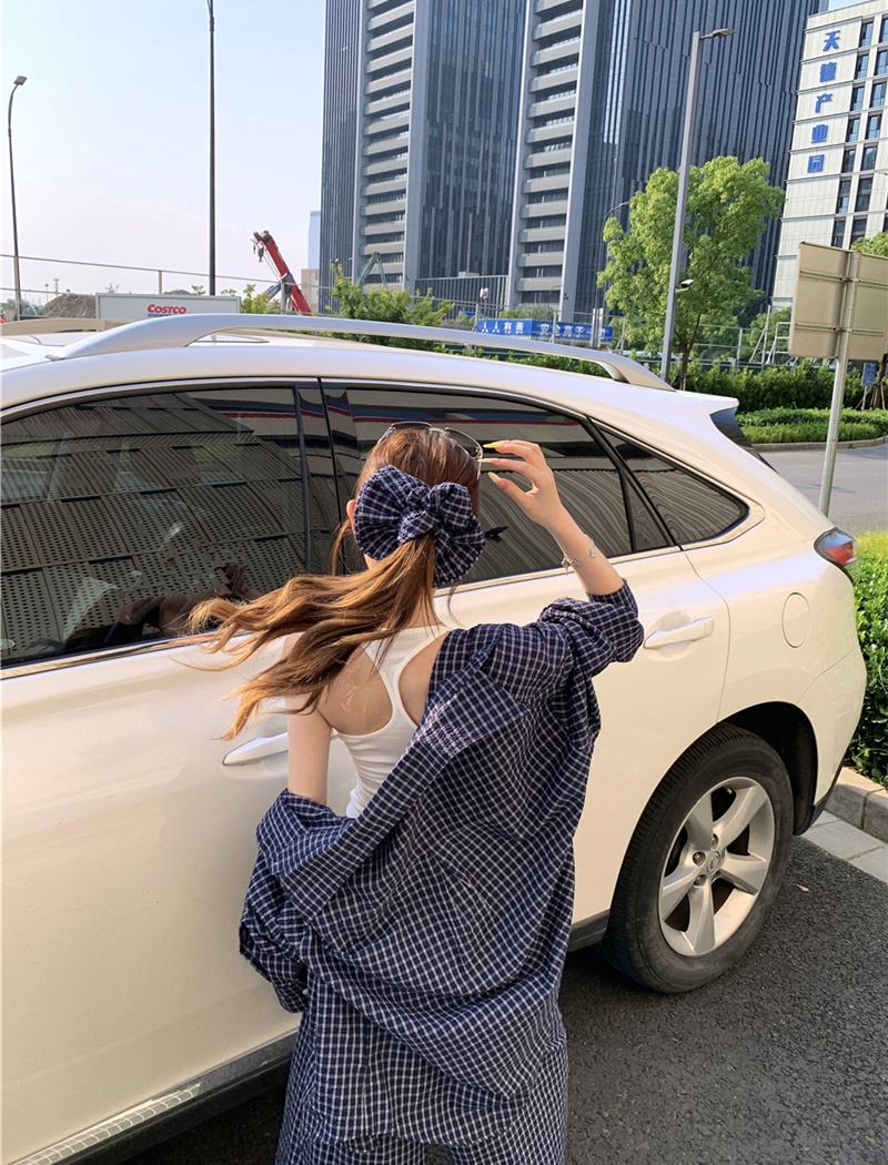 Sunscreen long pants fashion coat 2pcs set for women