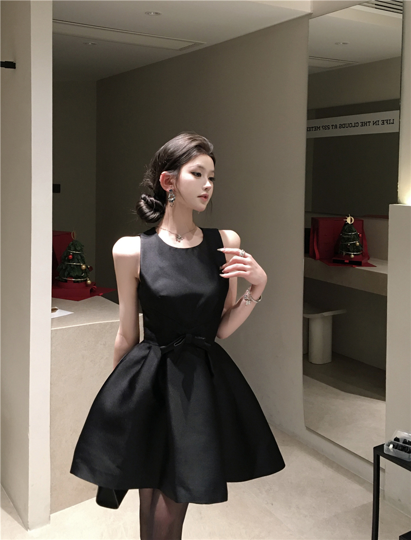 Slim bow retro Sexy underwear pinched waist sexy dress