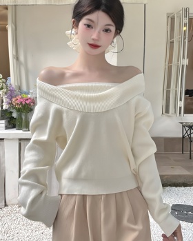 Knitted sweater temperament tops for women