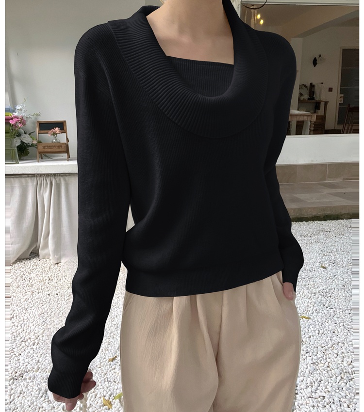 Knitted sweater temperament tops for women