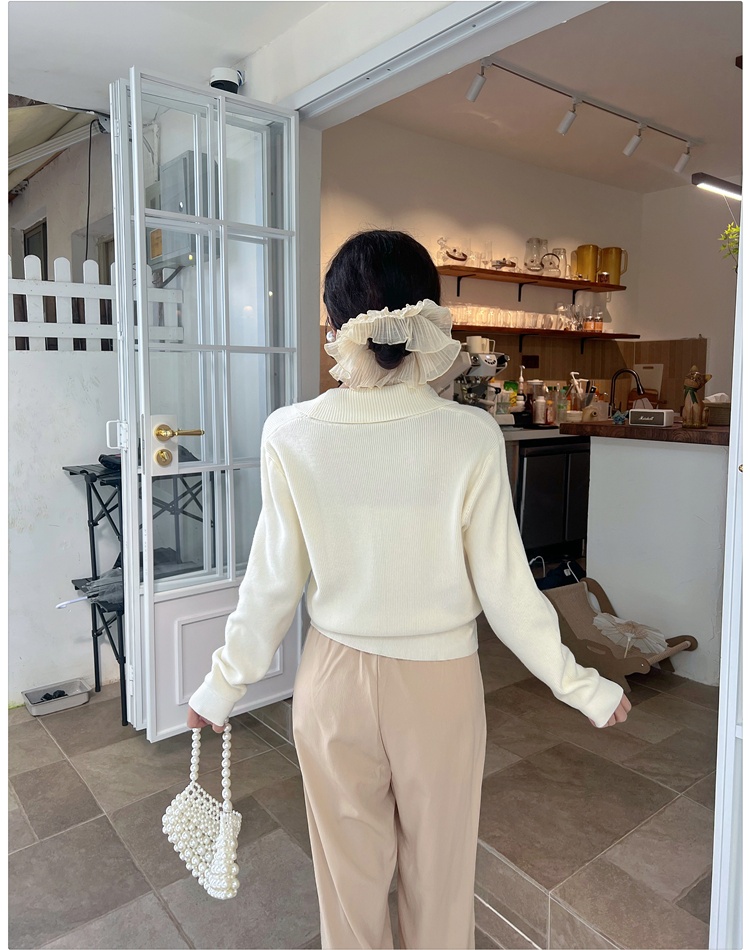 Knitted sweater temperament tops for women