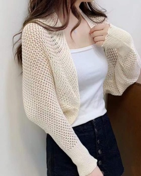 Thin short shawl air conditioning ice silk shirts for women