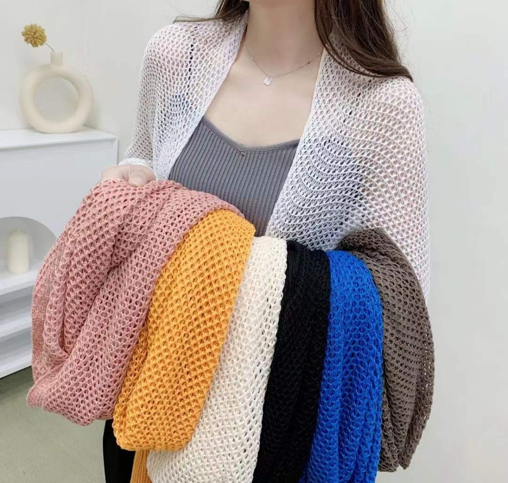 Thin short shawl air conditioning ice silk shirts for women