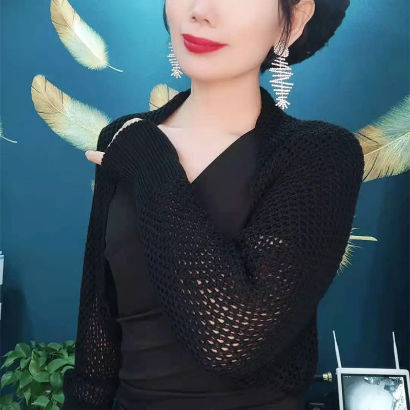 Thin short shawl air conditioning ice silk shirts for women