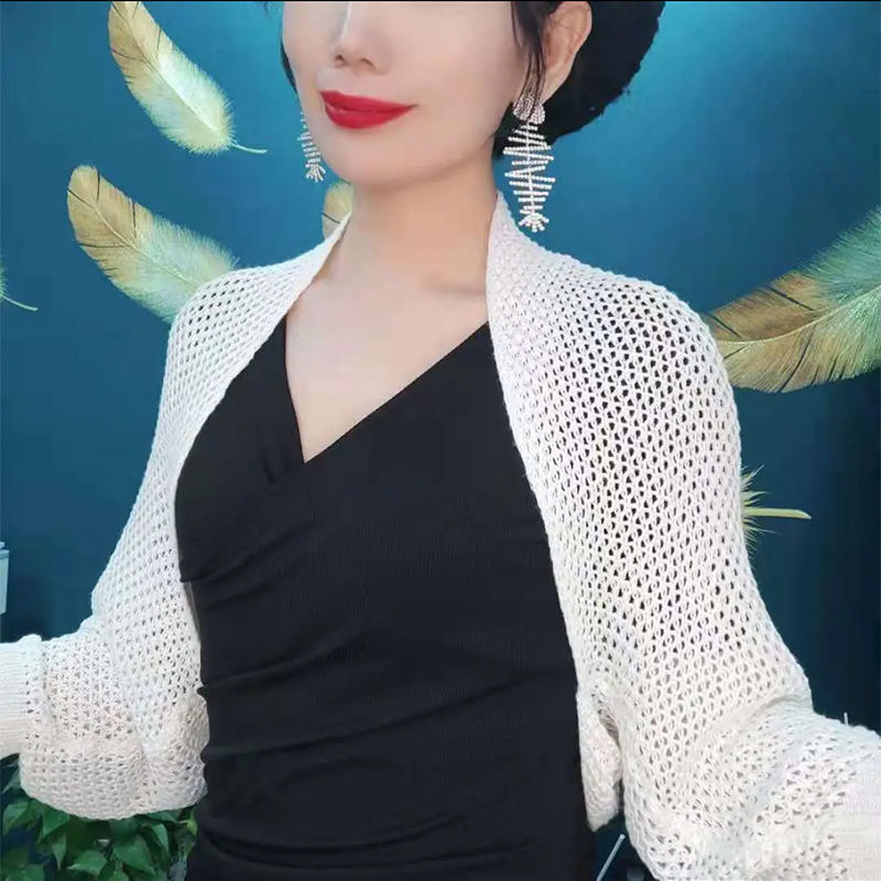 Thin short shawl air conditioning ice silk shirts for women