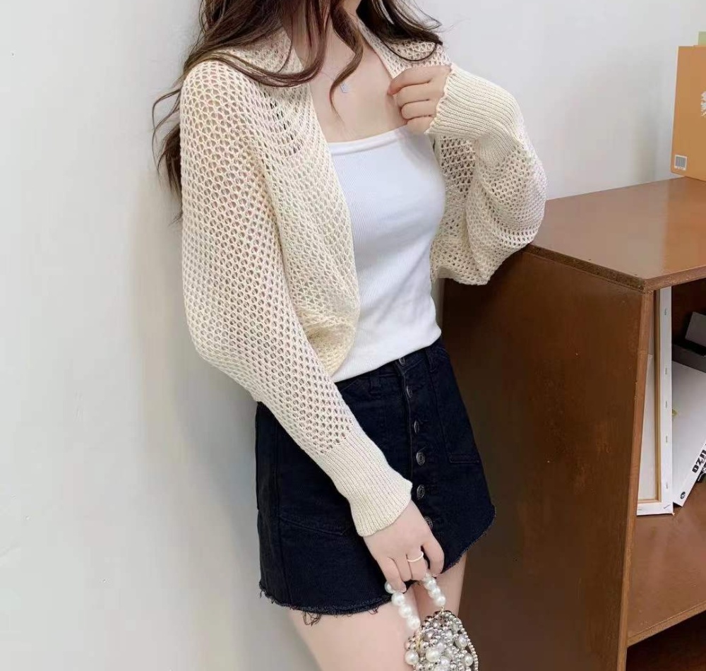 Thin short shawl air conditioning ice silk shirts for women