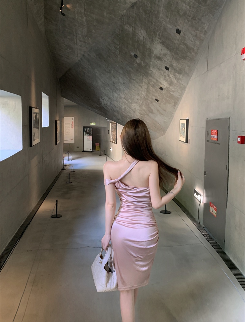 Temperament dress pinched waist formal dress for women