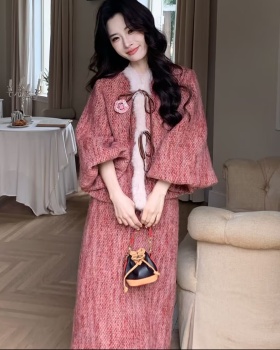 Long fashion long skirt down niche jacket a set for women