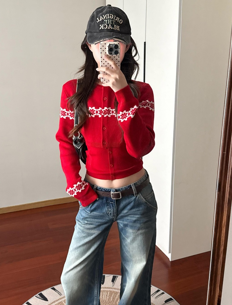 Frenum slim vest sling knitted cardigan 2pcs set