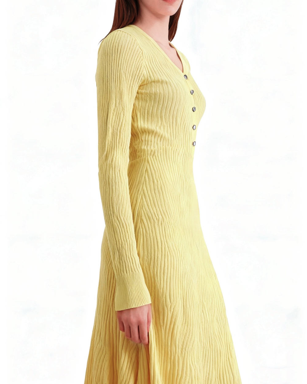 Inside the ride knitted dress temperament sweater dress