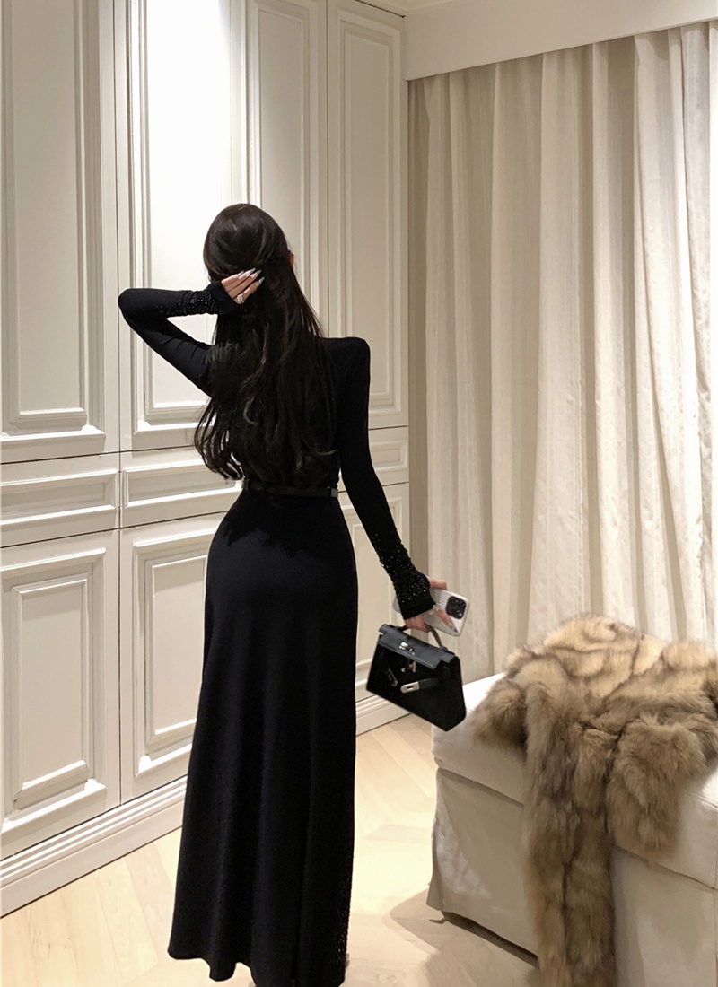 Retro T-shirt V-neck skirt 2pcs set for women