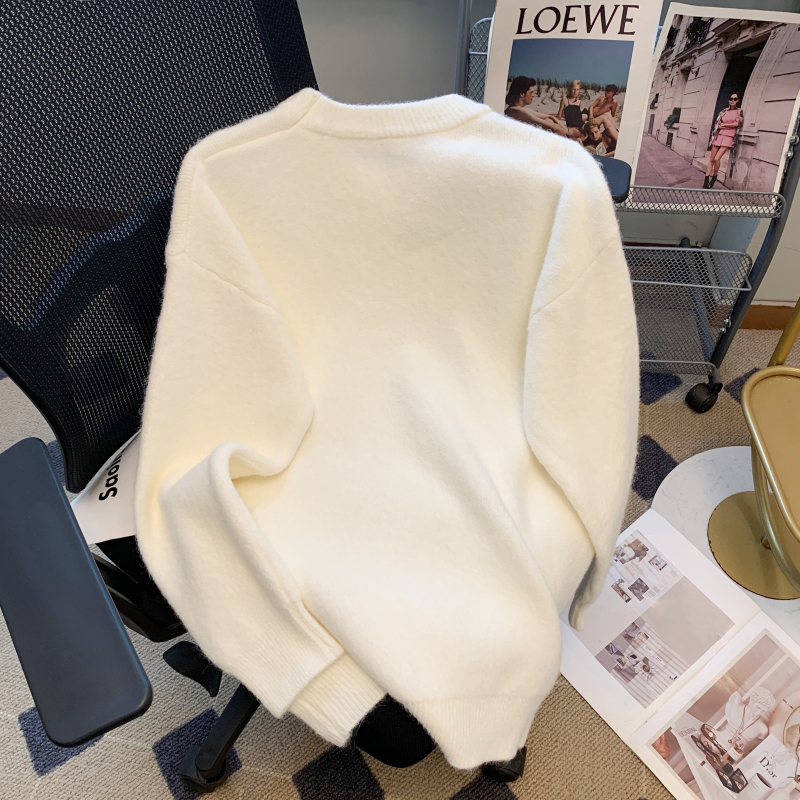 Christmas pullover bottoming shirt red sweater for women