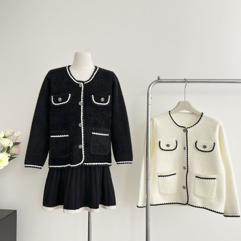 Autumn and winter chanelstyle tops France style coat