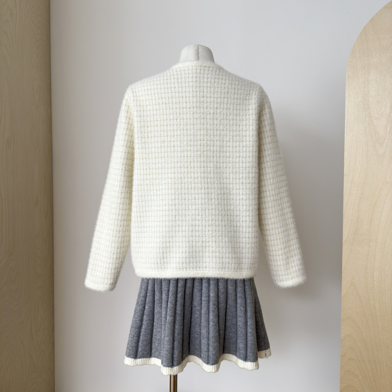 Autumn and winter coat mink velvet tops for women