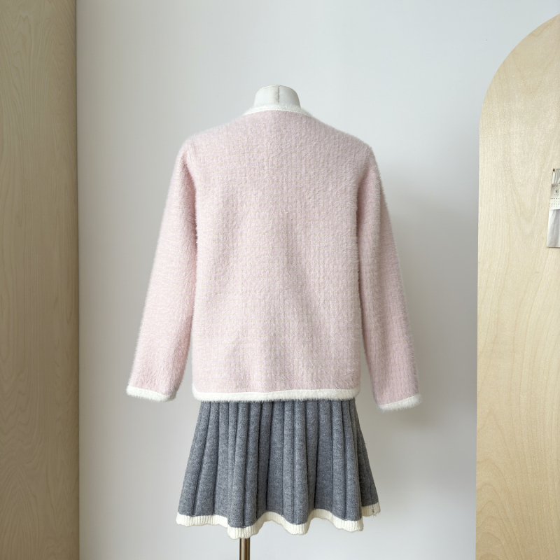 Autumn and winter coat mink velvet tops for women