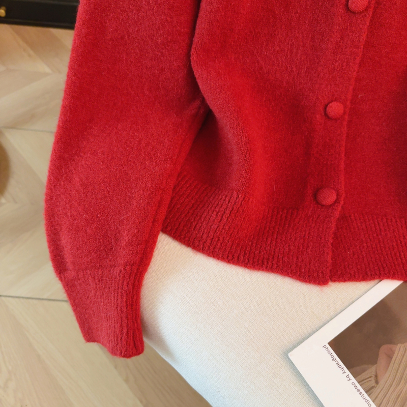 Short spring sweater lace college style cardigan for women