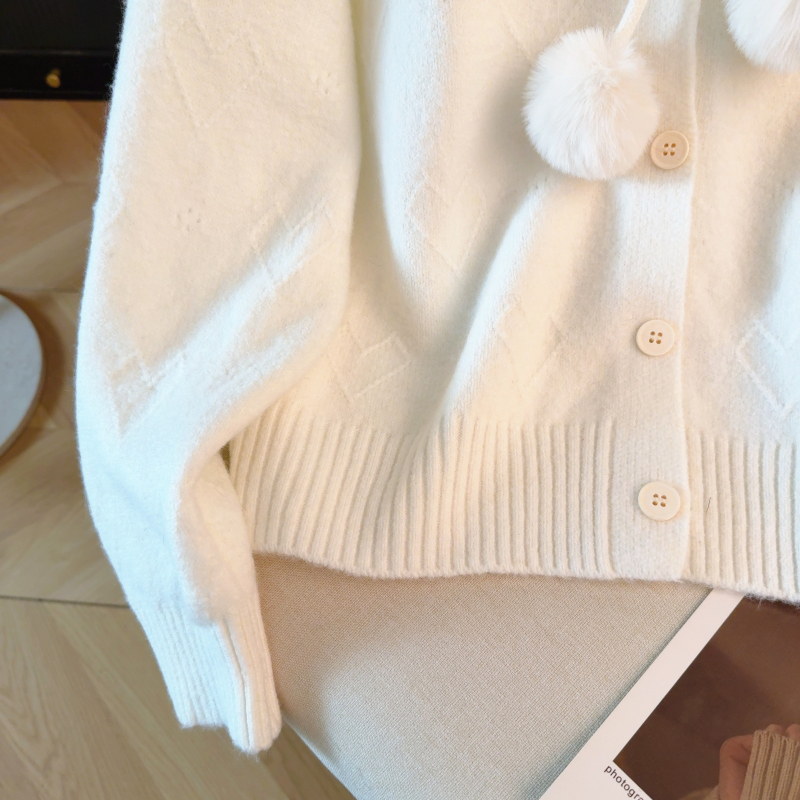 Retro temperament cardigan autumn lapel tops for women