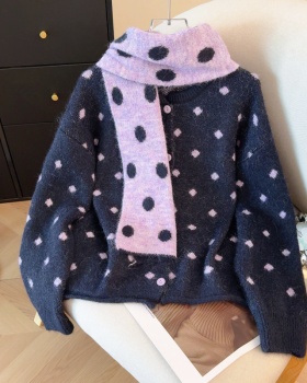 Thermal loose coat short Casual sweater for women