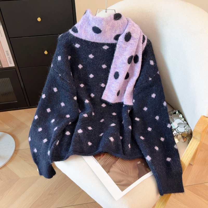 Thermal loose coat short Casual sweater for women