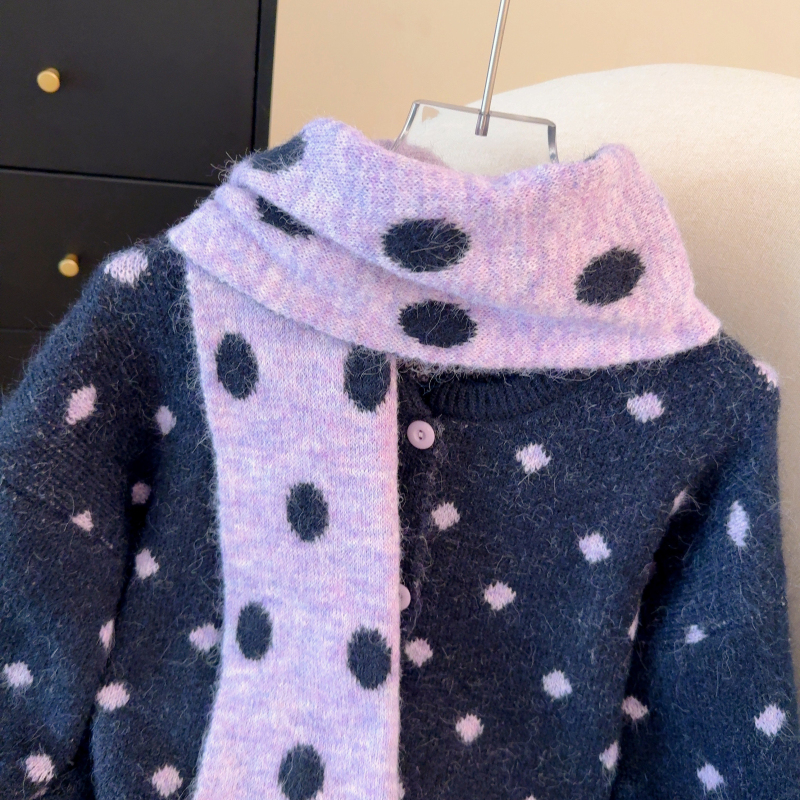 Thermal loose coat short Casual sweater for women