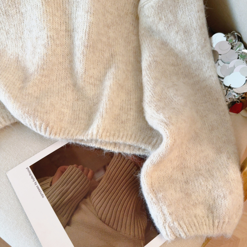 V-neck autumn and winter tops pure Korean style sweater for women