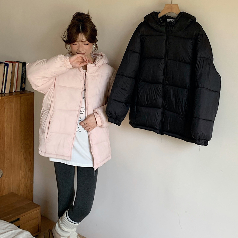 Pink thick down bread clothing student winter short coat