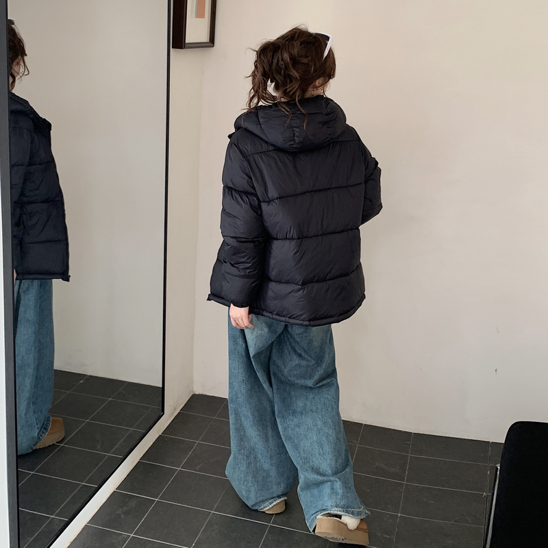 Pink thick down bread clothing student winter short coat