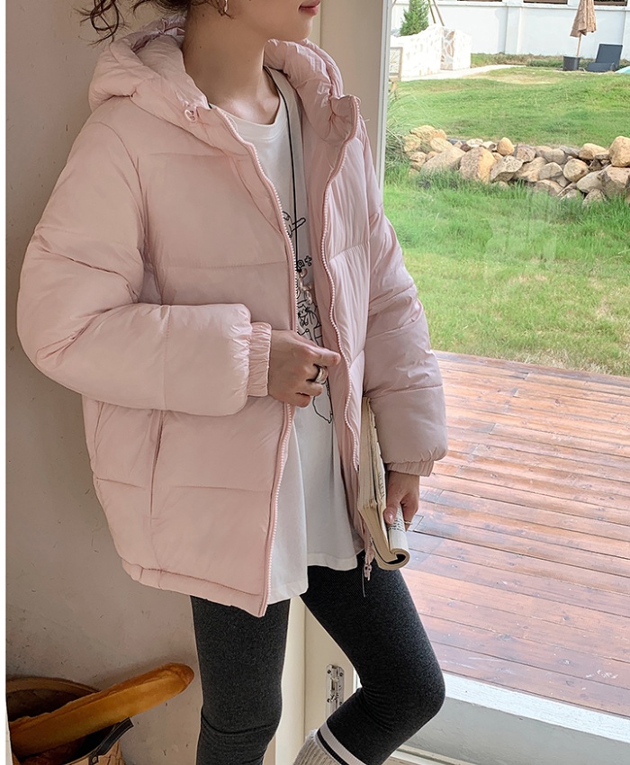 Pink thick down bread clothing student winter short coat