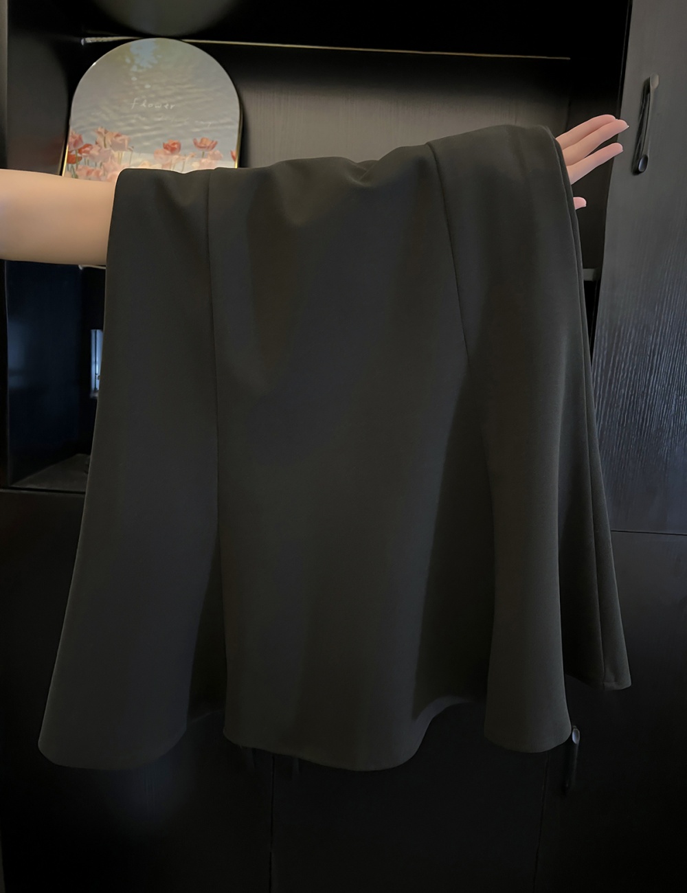 Black autumn and winter mermaid woolen skirt for women