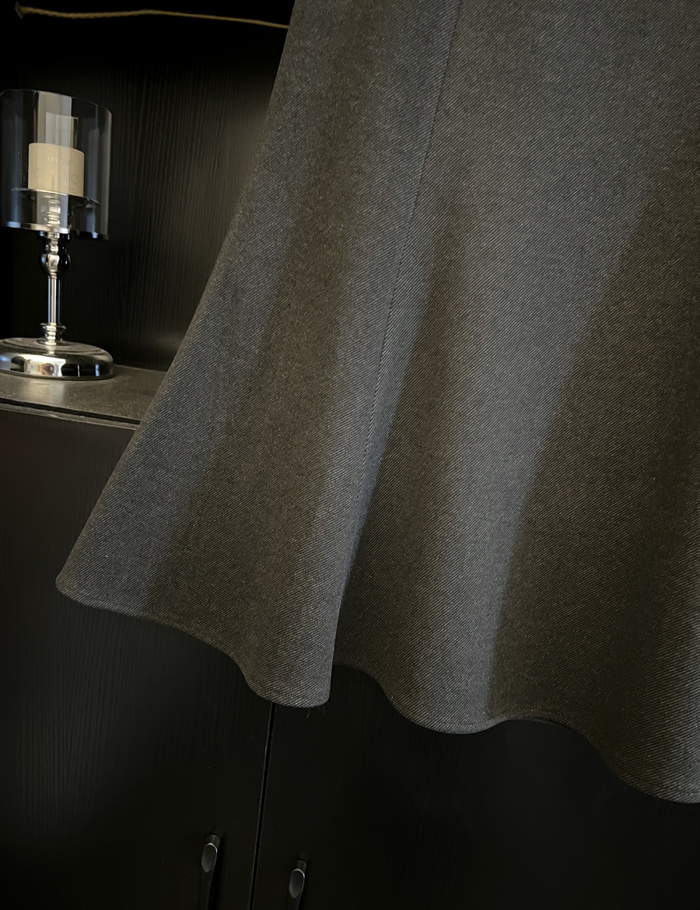 Black autumn and winter mermaid woolen skirt for women