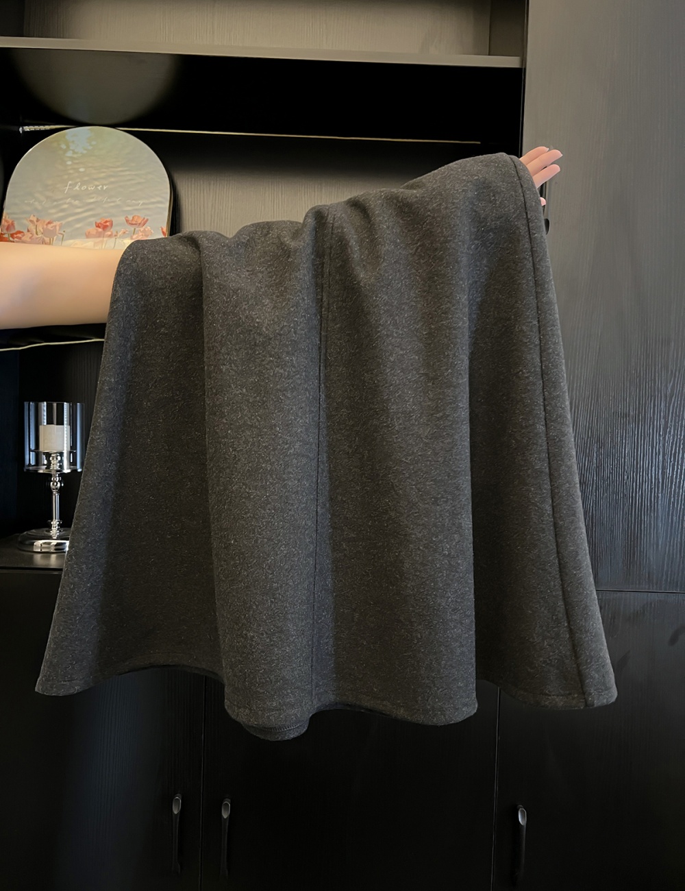 France style woolen A-line temperament skirt