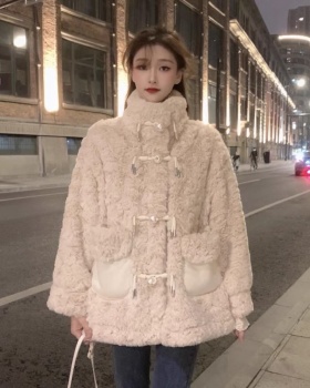 Plush winter coat thick jacket