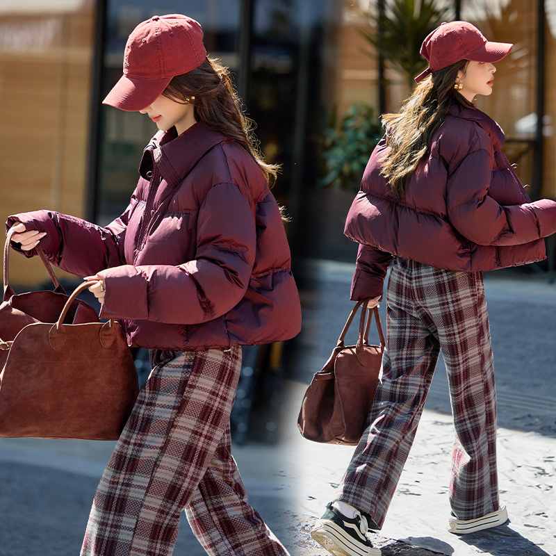 Thermal thick Western style pure down coat for women