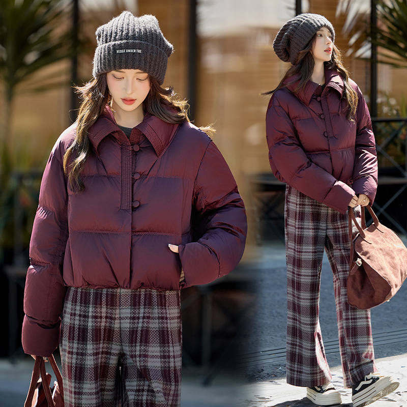 Thermal thick Western style pure down coat for women