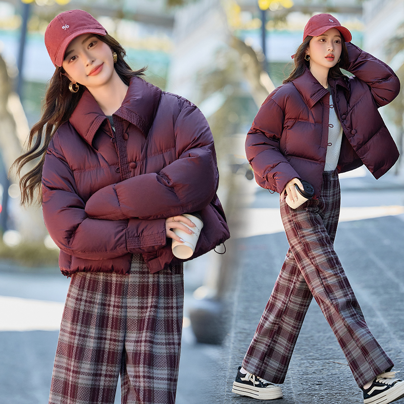 Thermal thick Western style pure down coat for women