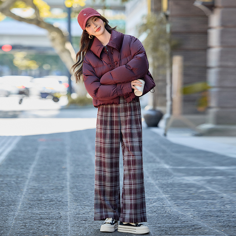 Thermal thick Western style pure down coat for women