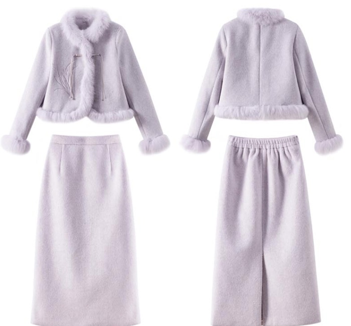 Winter embroidery coat Chinese style down coat a set