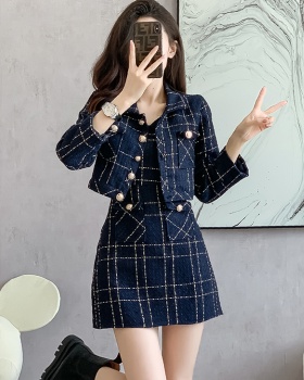 Ladies fashion coat autumn dress 2pcs set for women