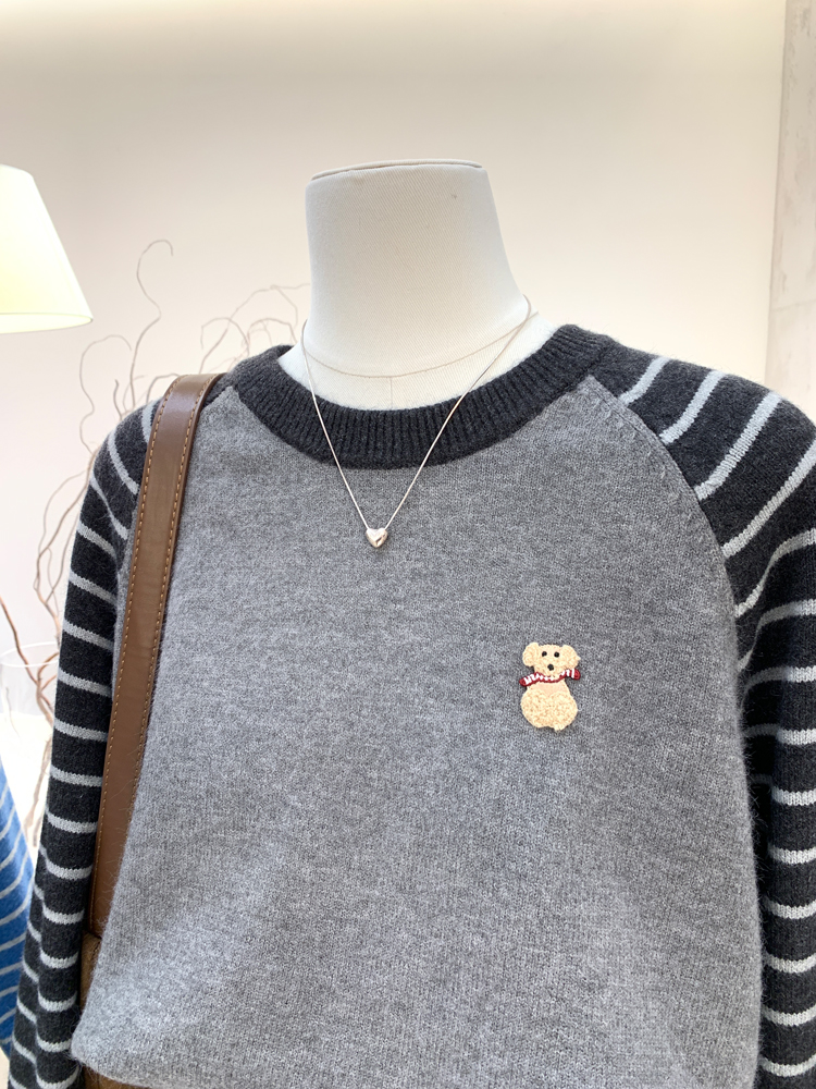 Korean style knitted sweater slim tops for women