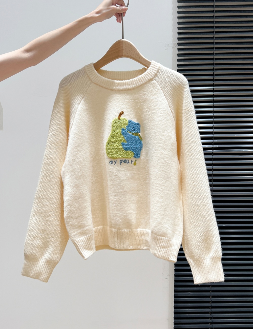 Cartoon sweater embroidery tops for women
