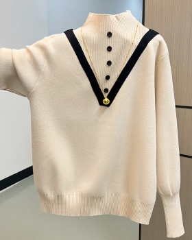 Inside the ride sweater high collar tops for women