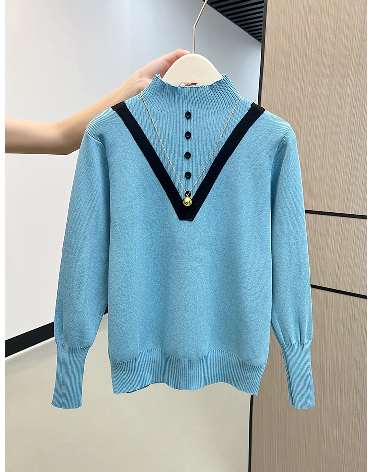 Inside the ride sweater high collar tops for women