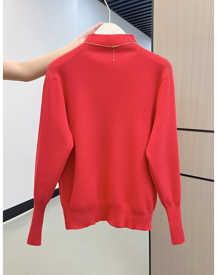 Inside the ride sweater high collar tops for women